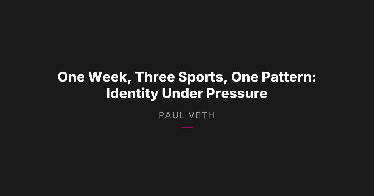 2026 Elite Sport Trends: Identity Under Pressure