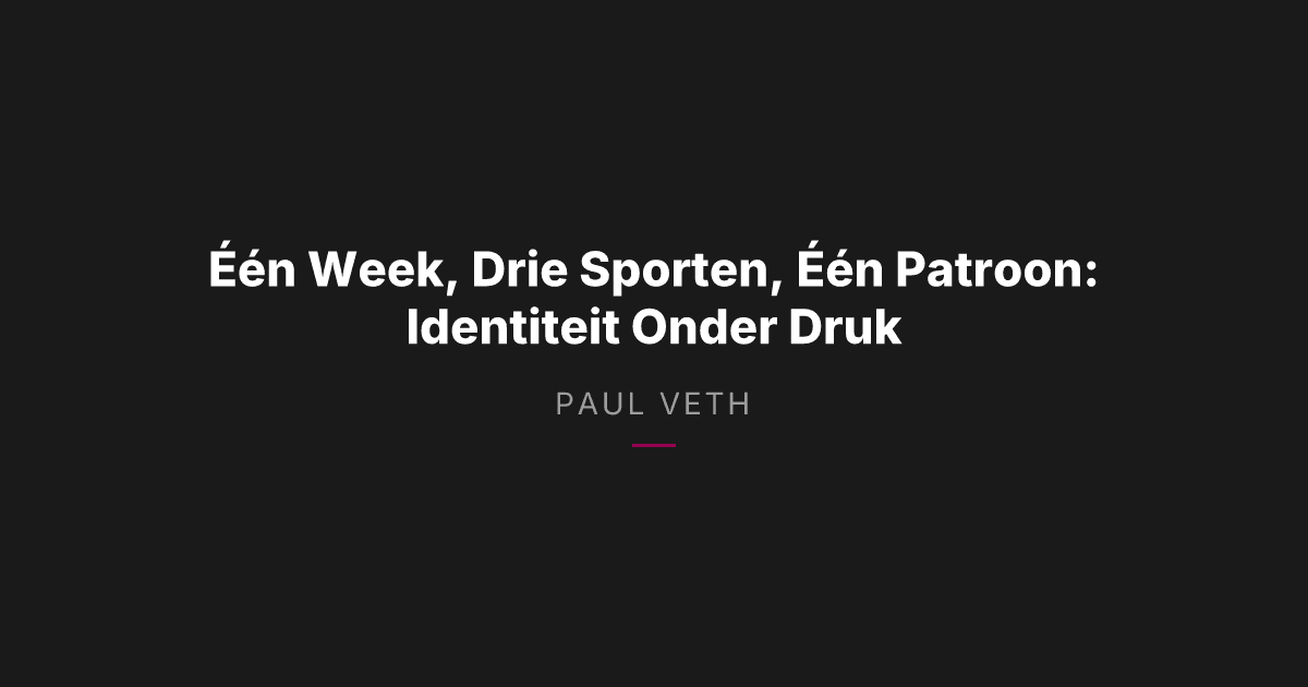 2026 Topsport Trends: Identiteit Onder Druk