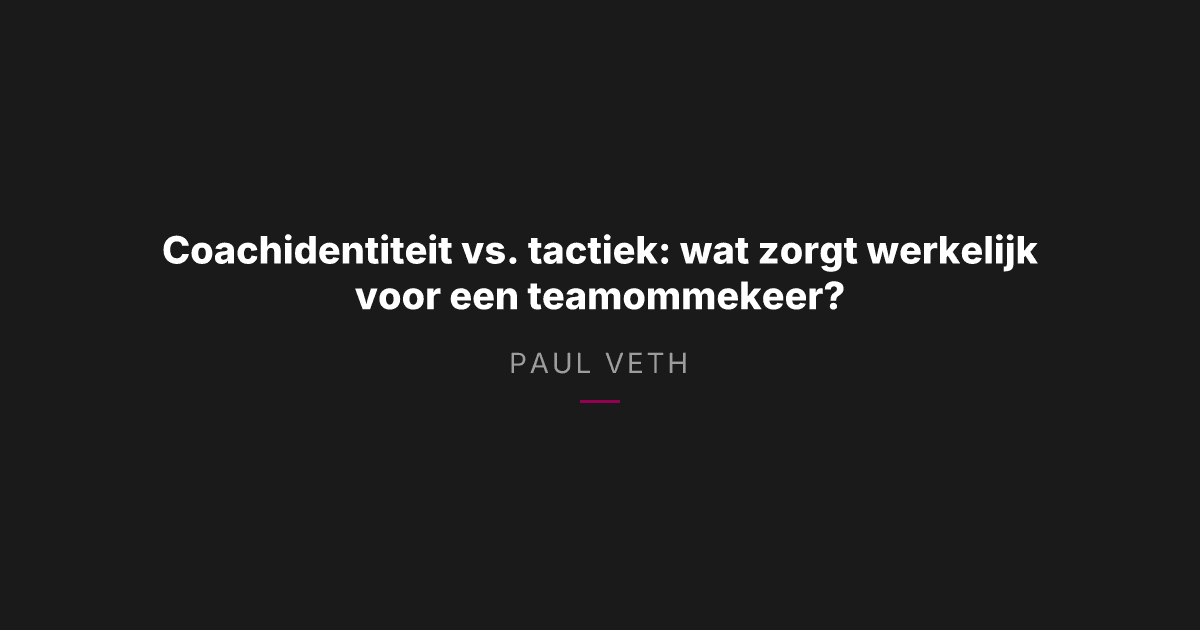 Hoe de identiteit van een coach echt voor een ommekeer zorgt