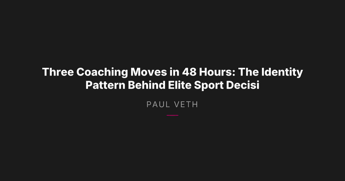 College Basketball's Coaching Carousel: What It Reveals About Elite Sport Identity