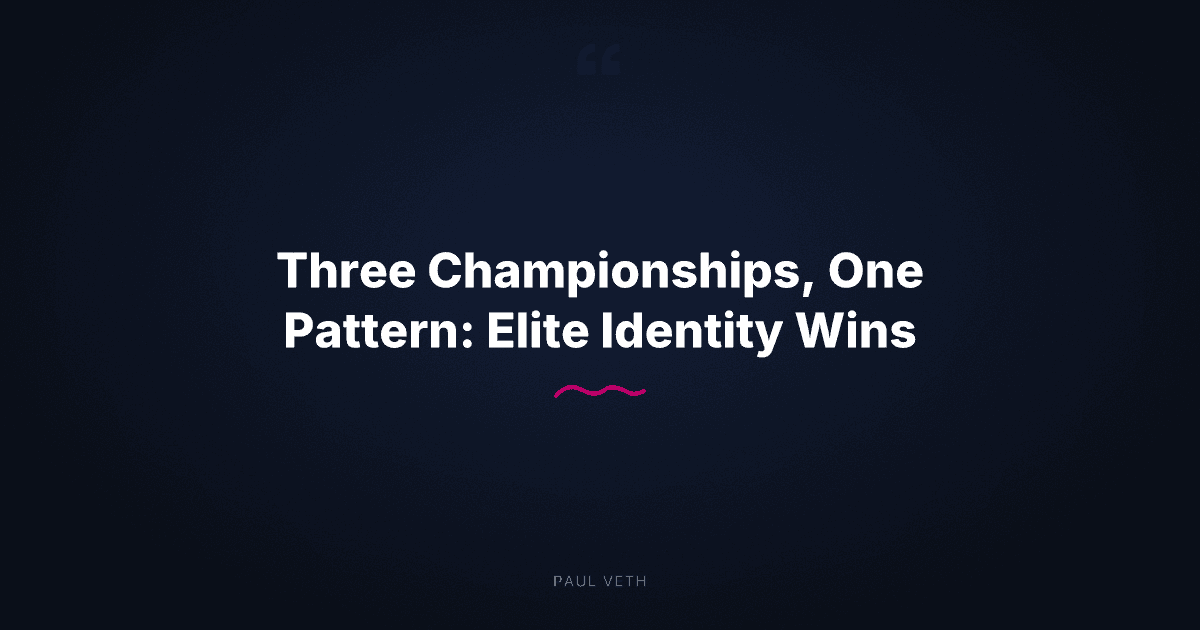 How Elite Identity Drives Winning: Three Cases That Prove It