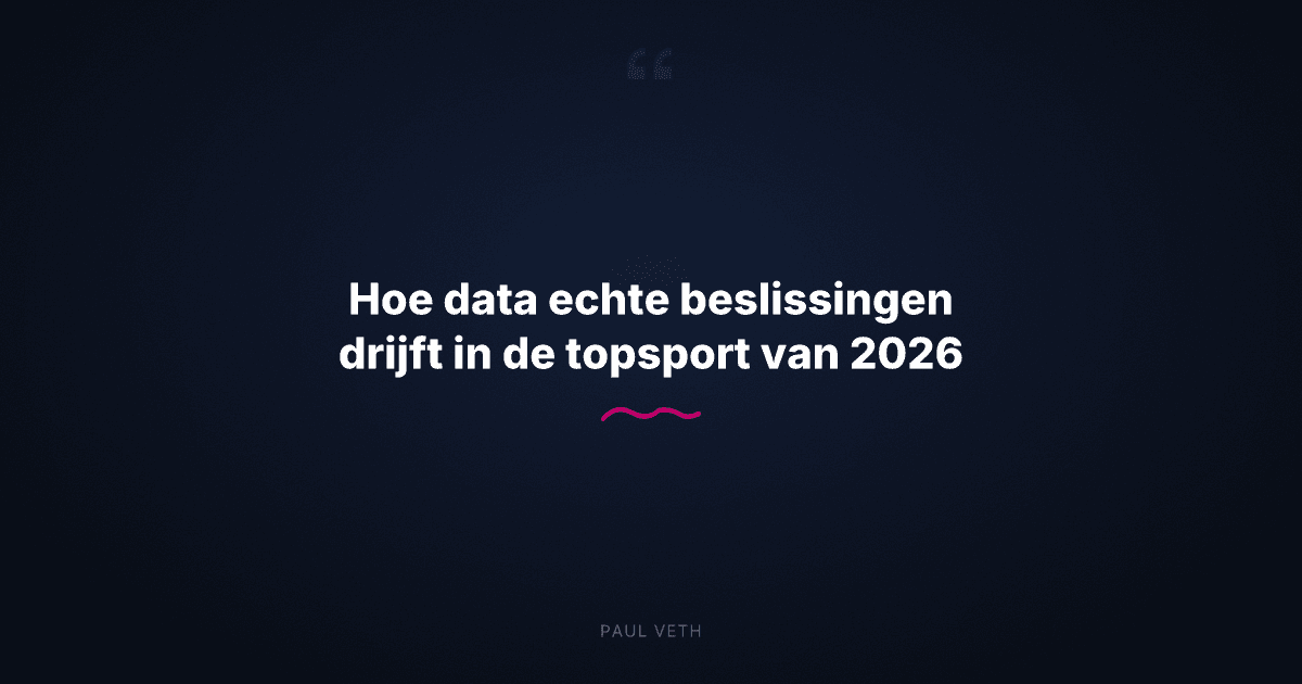 Hoe data echte beslissingen drijft in de topsport van 2026