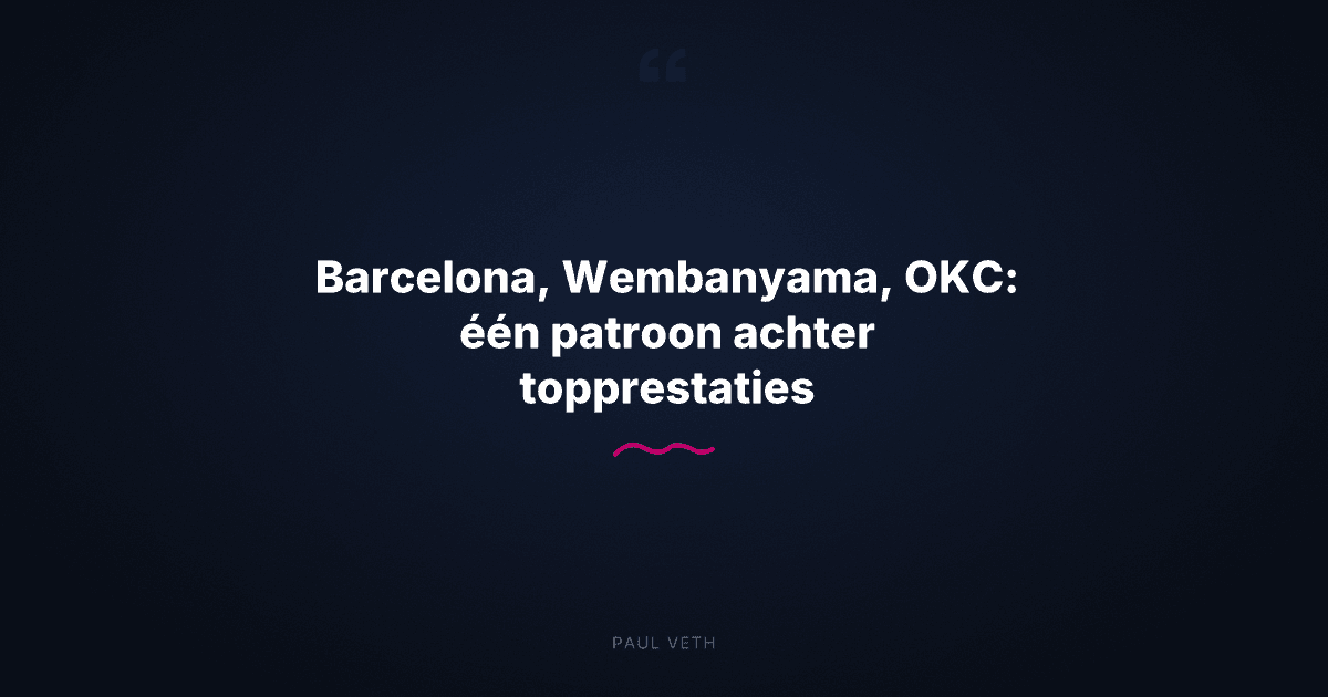 Hoe elite teams echt winnen: identiteit boven systeem