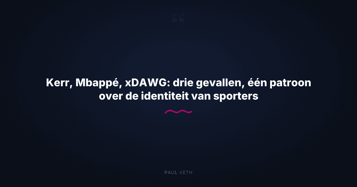 Hoe identiteit topsporters staande houdt of breekt onder druk