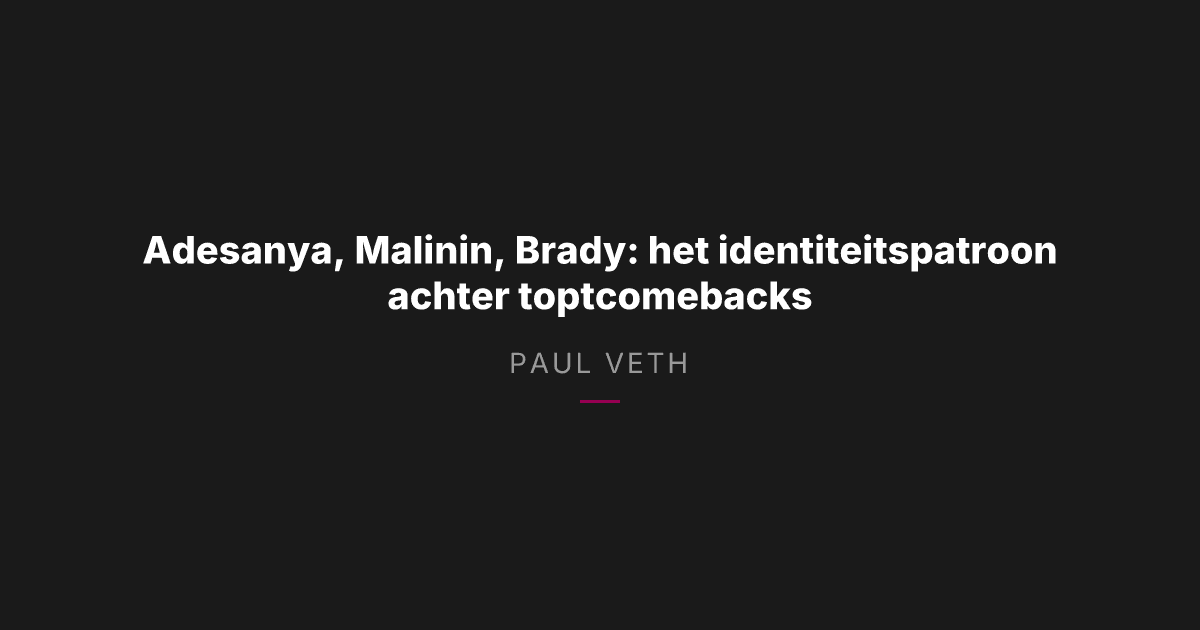 Hoe topsporters gemotiveerd blijven na hun hoogtepunt