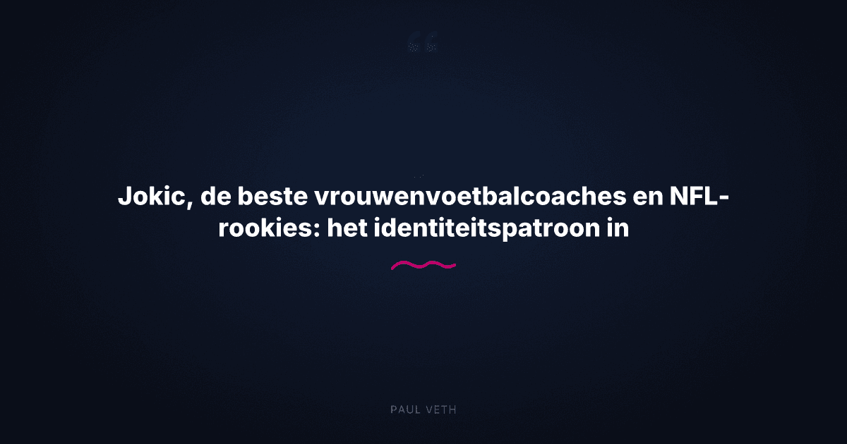 Hoe topsporters hun identiteit tonen onder druk