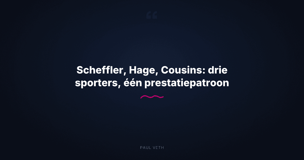 Hoe topsporters weten wie ze zijn op het moment dat het telt