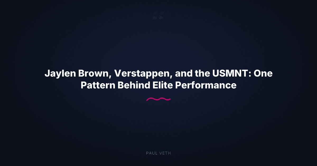 How Elite Athletes Actually Win: Identity Under Pressure