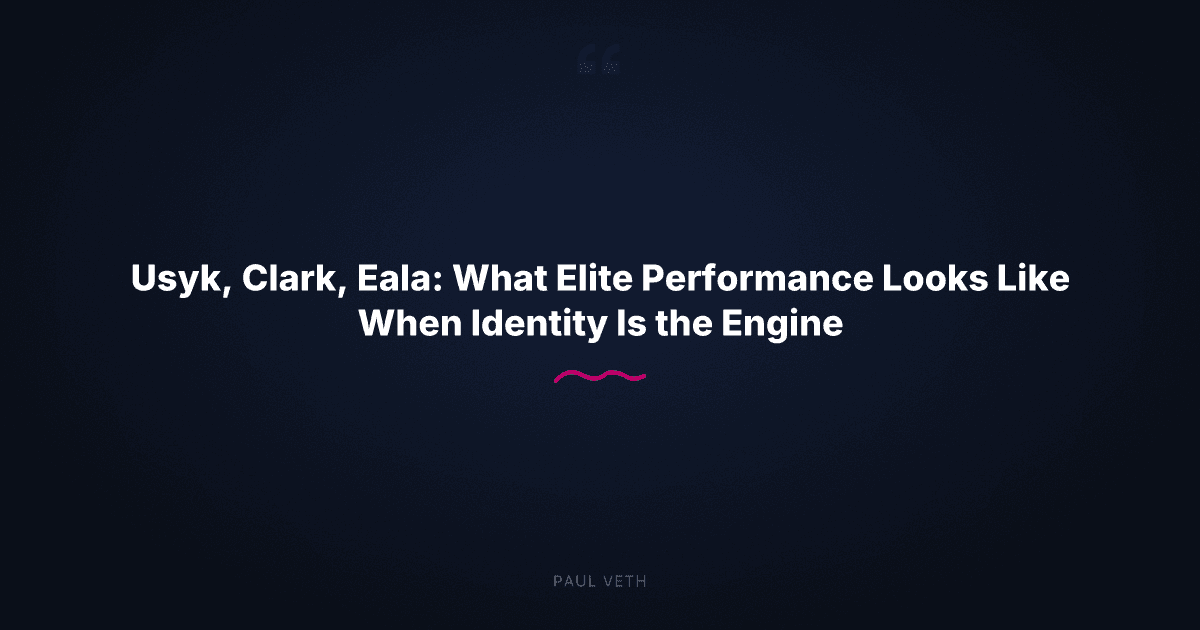 How Elite Athletes Perform From Identity When the Stakes Are Highest