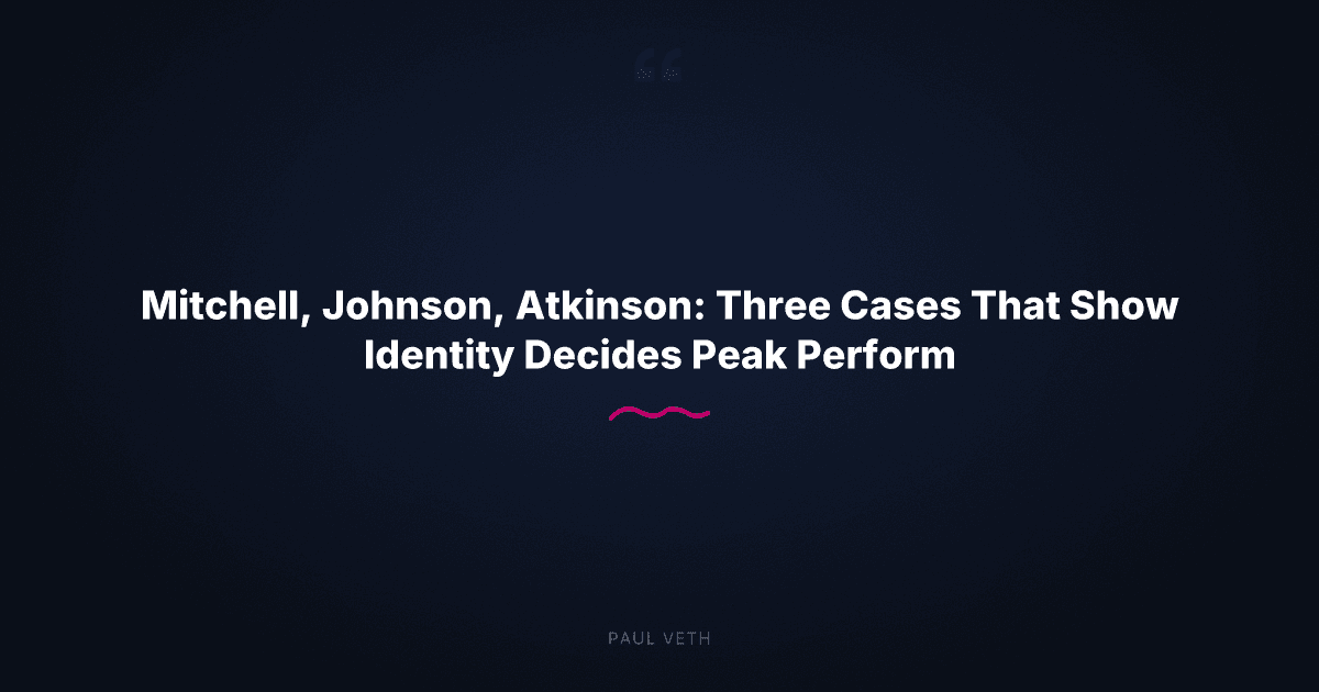 How Elite Athletes Perform Under Pressure: Identity Is the Edge