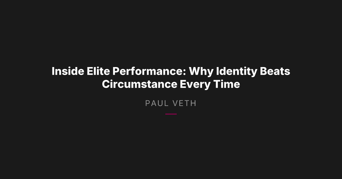 How Elite Athletes Perform Under Pressure: Identity Over Circumstance