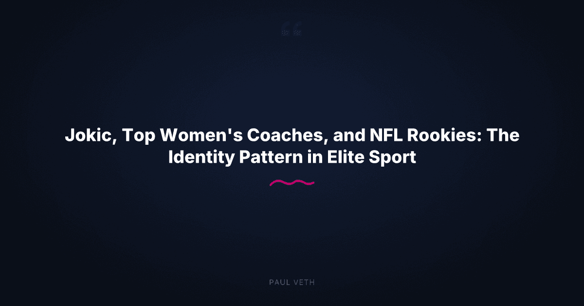 How Elite Athletes Signal Identity Under Pressure