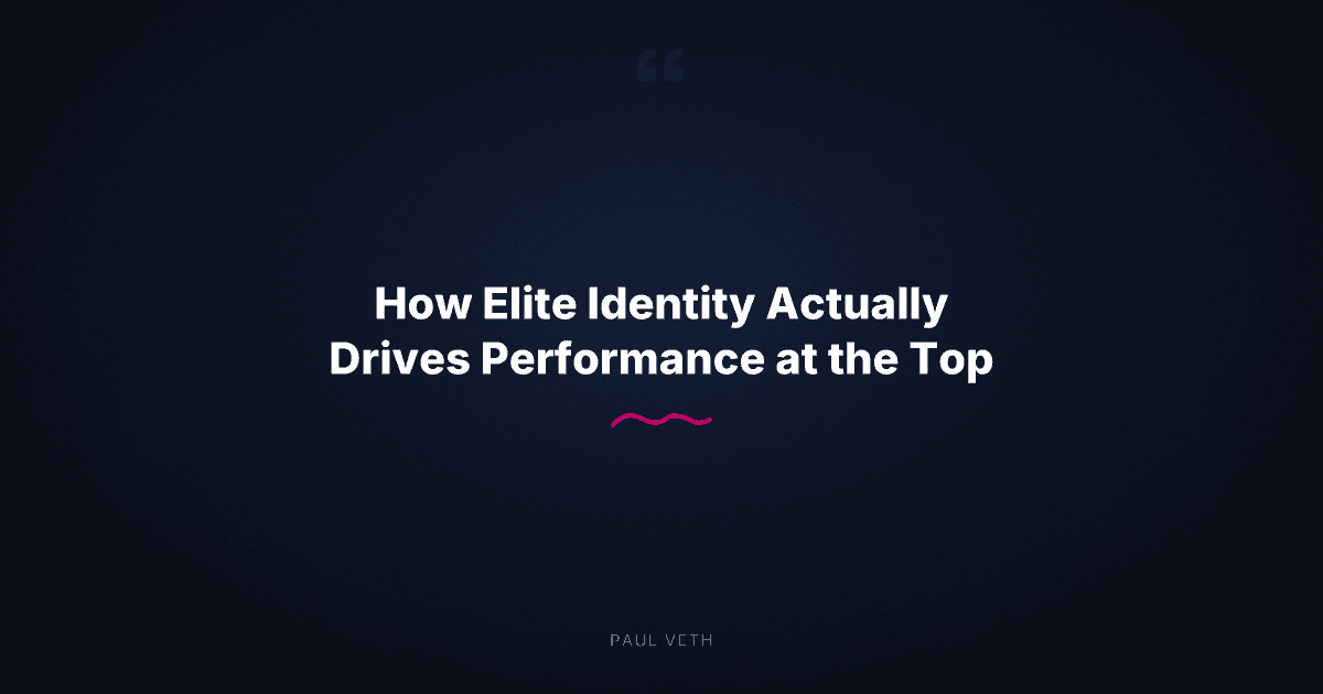 How Elite Identity Actually Drives Performance at the Top