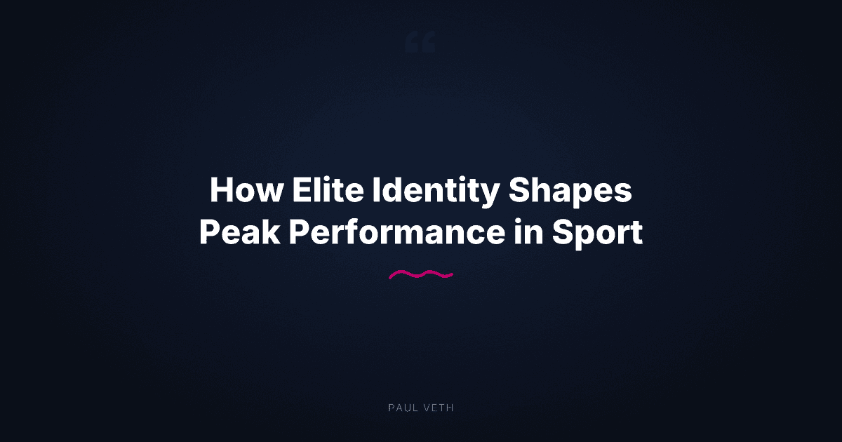 How Elite Identity Shapes Peak Performance in Sport