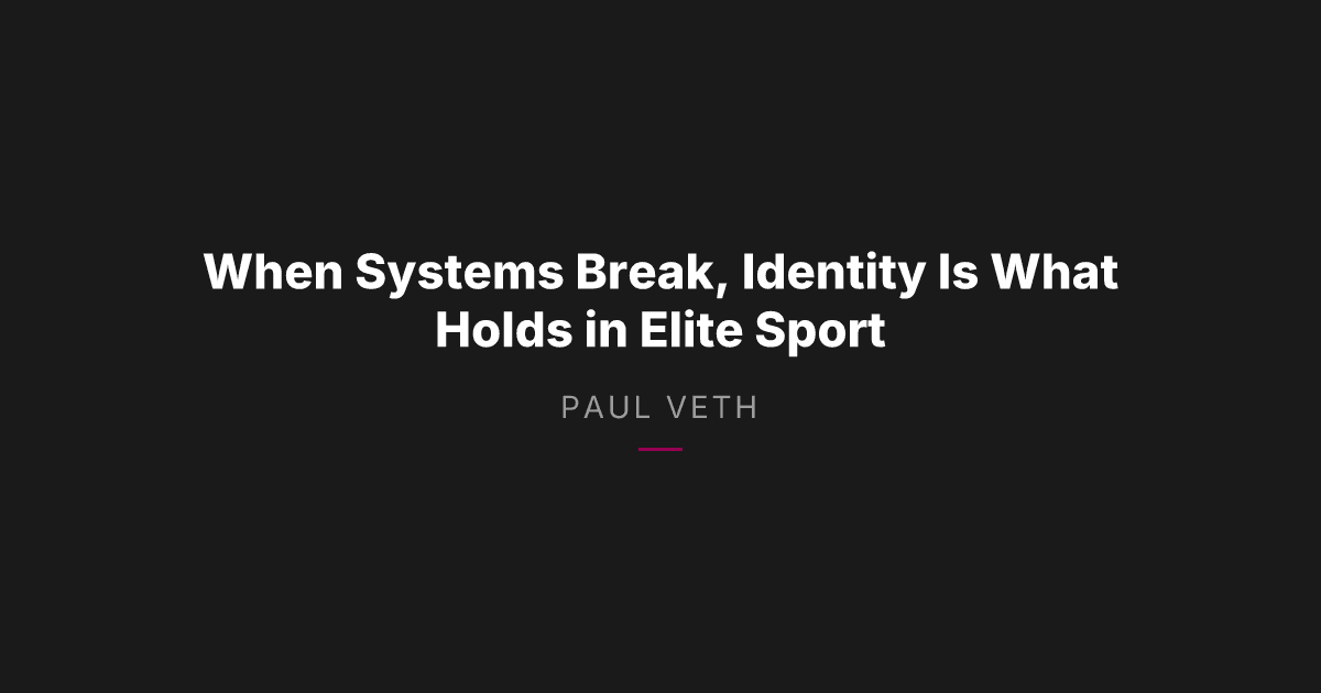 How Elite Sports Really Tests Identity Under Pressure