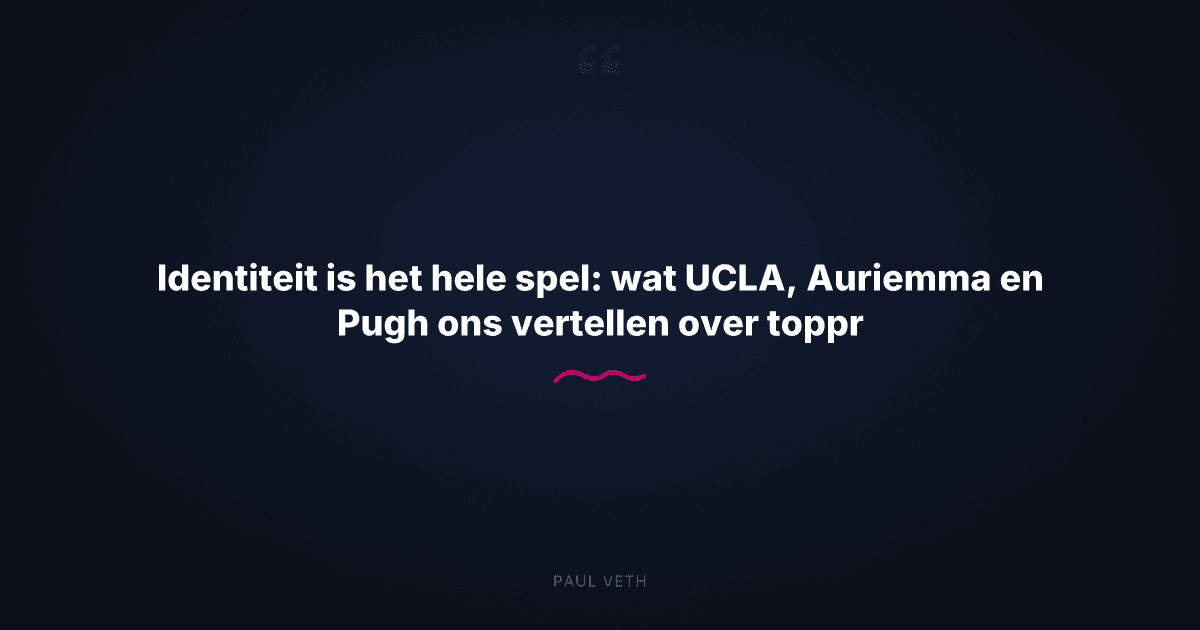 Hoe de identiteit van een topsporter prestaties onder druk bepaalt