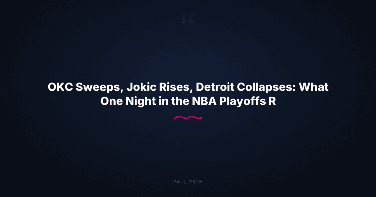 How Identity Under Pressure Separates NBA Playoff Performers