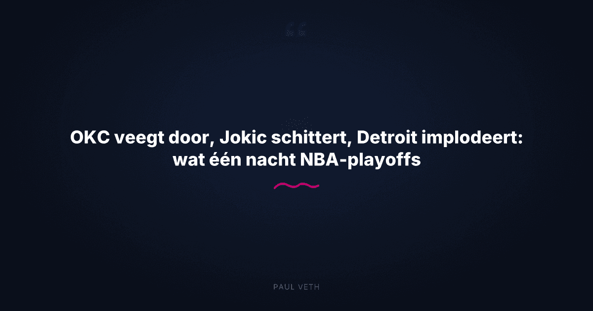 Hoe identiteit onder druk het verschil maakt in de NBA-playoffs